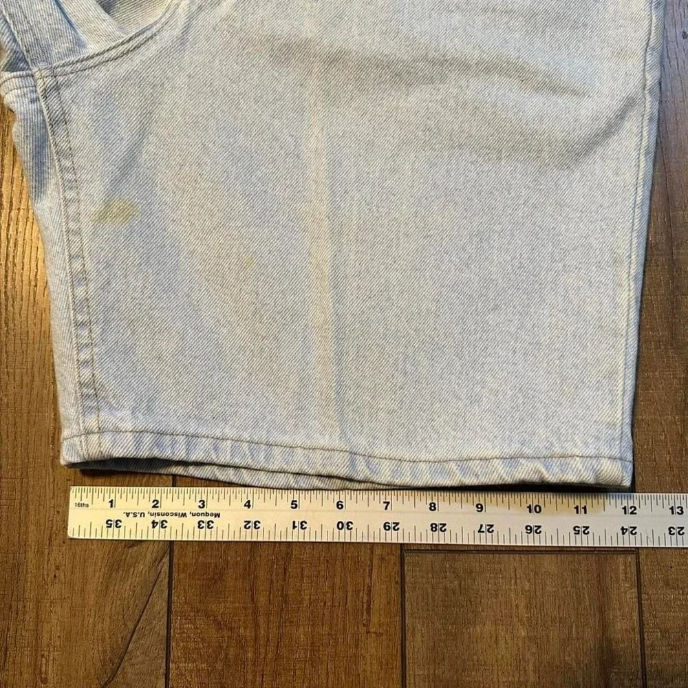 Vintage Lee Denim Jean Shorts Men's Size 38 Made‎ In USA Light Wash Jorts